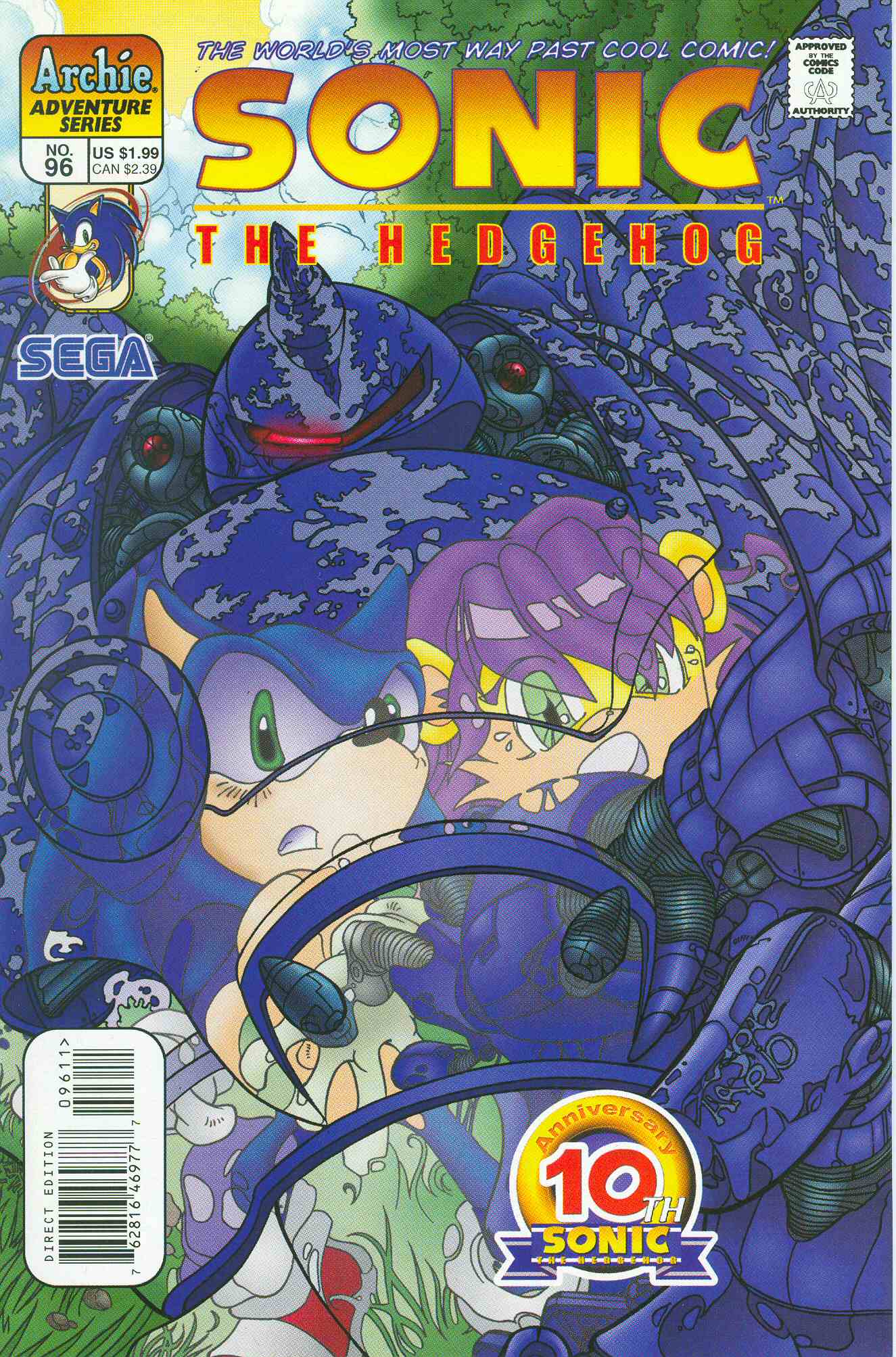 Sonic - Archie Adventure Series June 2001 Comic cover page